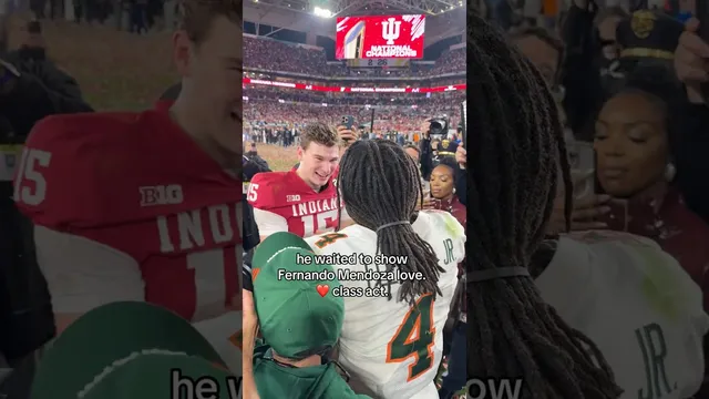 Mark Fletcher 🤝 Fernando Mendoza. Class act.